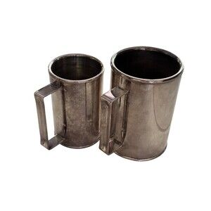Mid-Century Modern St. James Brazil Silver-Plated Tankards - Pair, Water Mugs